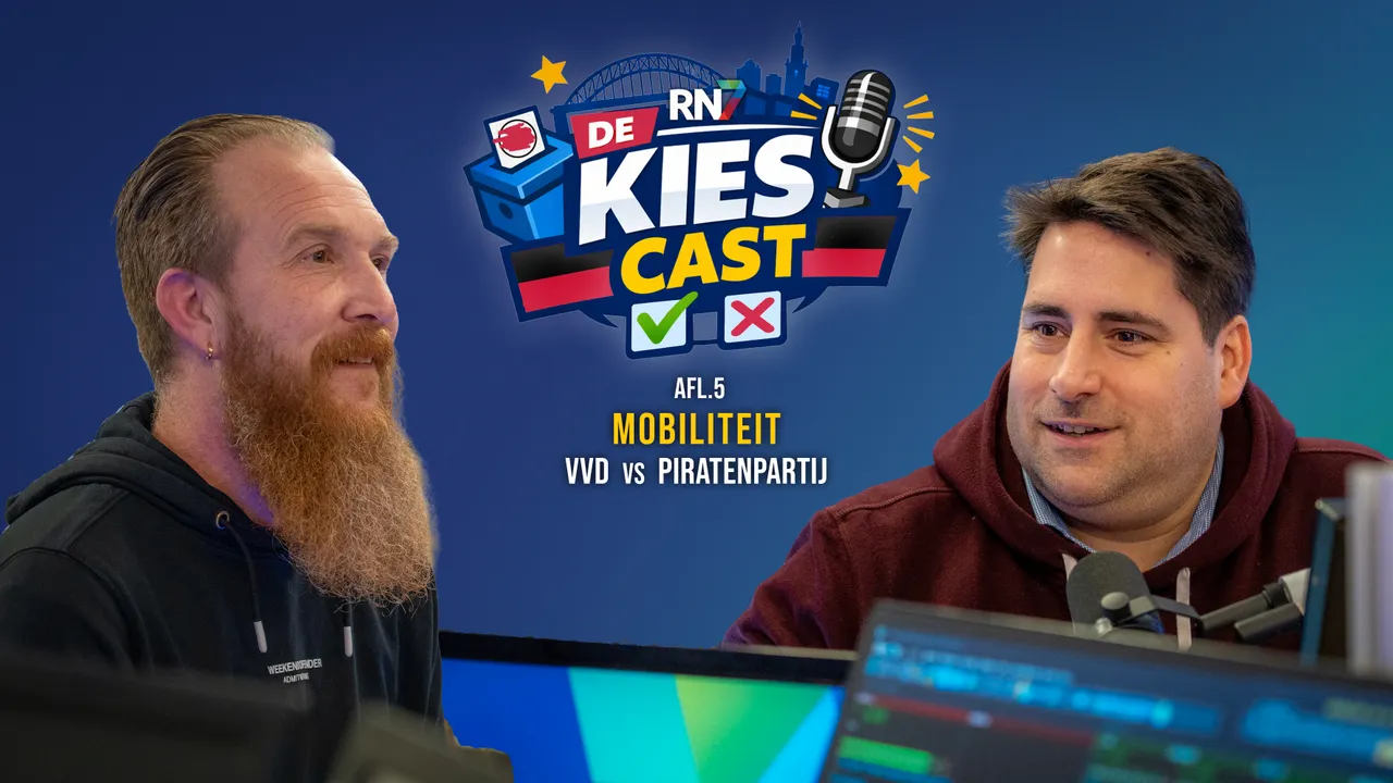 Arjan Bresser van Piratenpartij Nijmegen (links) en Niek Kraut van VVD Nijmegen.