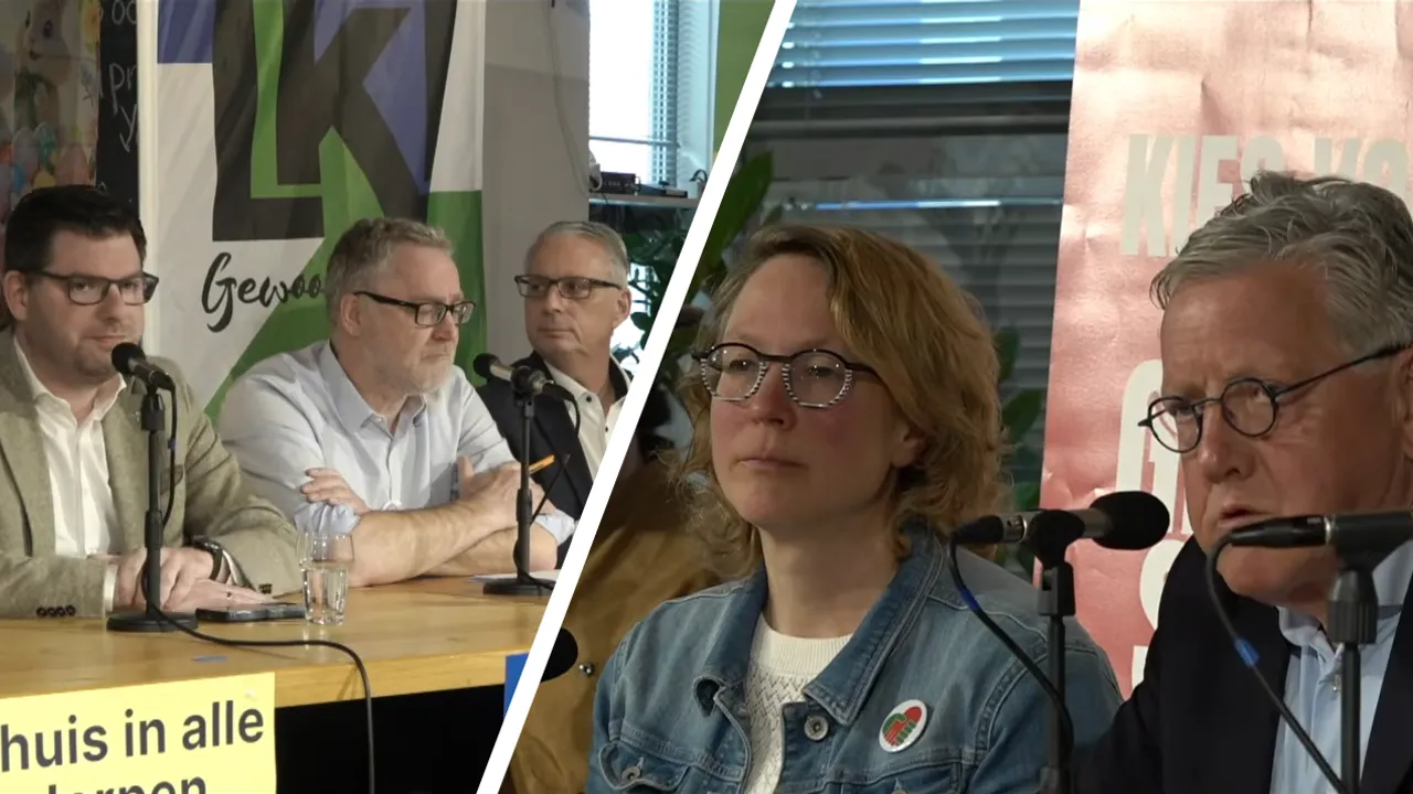 Lijsttrekkers bij het debat van Berg en Dal.